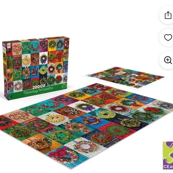 Holiday Wreaths Puzzle - 2000 Pieces - Picture 5 of 9